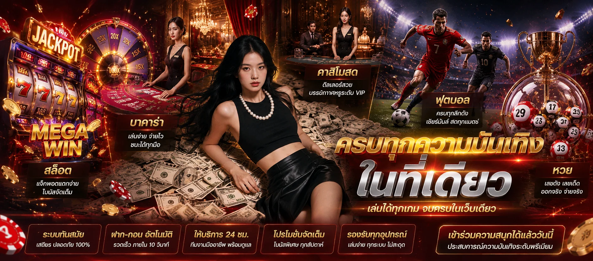 แบนเนอร์ REELSGAME เว็บสล็อตออนไลน์และคาสิโนครบวงจร